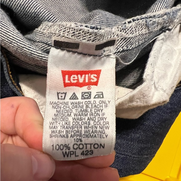 Levi's Original 501 Straight Leg Button Fly Jeans - Dark - Picture 11 of 14